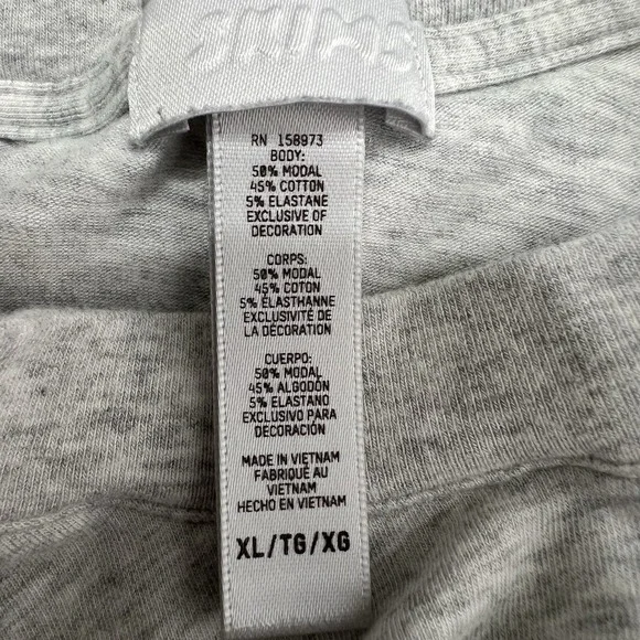 Skims Boyfriend Fit TShirt Heathered Gray Crewneck Women's XL Minimalist - Picture 7 of 8